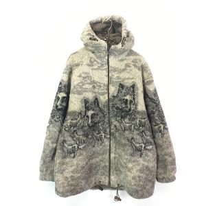 古着 90s USA製 Bear Ridge オオカミ ウルフ アニマル フリース