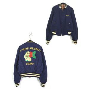 古着 80s KOREA 龍 ドラゴン 刺しゅう パデッド ベロア 別珍