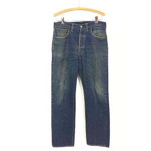 古着 60s Levi's 501XX 紙パッチ ギャラ無し オフセット 濃紺 インディゴ デニム パンツ ジーンズ ストレート W32 L32