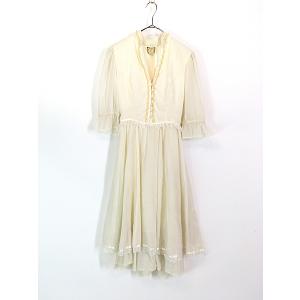 レディース 古着 60s Merri Juniors ペイズリー インド象 ノーカラー