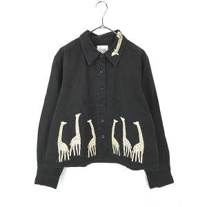 レディース 古着 70s 花 刺しゅう 光沢 サテン レーヨン リバーシブル