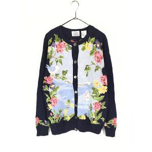レディース 古着 JONES NEW YORK オリエンタル 花 フラワー ウール
