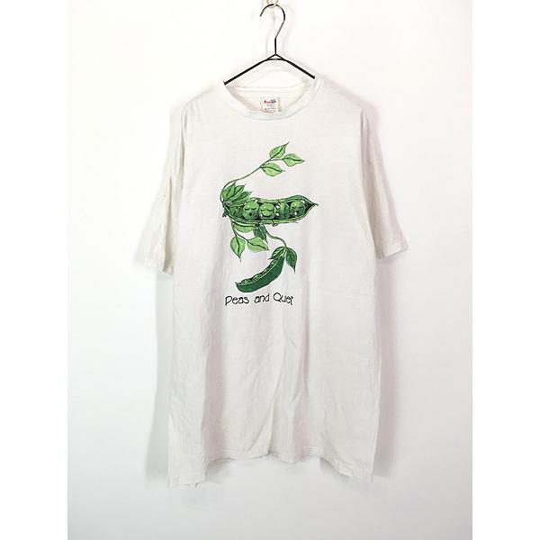 レディース 古着 USA製 Ameri Tees 絵本 「Peas and Quiet」 えんどう豆...