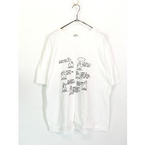 古着 90s 「DICK」 モノクロ ポップアート エロ 100% パキ綿 コットン Tシャツ L