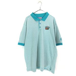 古着 STARTER Vancouver Grizzlies グリズリーズ ハニーカム ワッフル カノコ ポロシャツ XL 古着｜dracaena