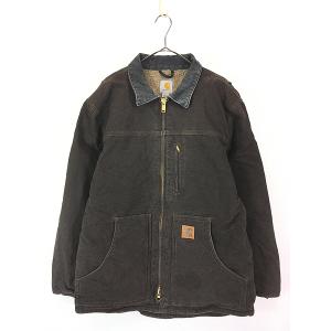 古着 10s Carhartt 裏ボア オール ブラック ダック サンドストーン