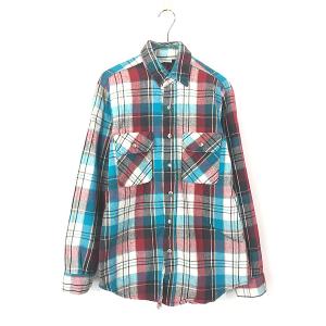 古着 90s American Eagle ブルー オンブレ シャドー チェック