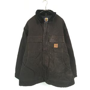 古着 80s USA製 Carhartt 裏地 ストライプ ブランケット ブラウン