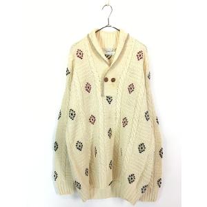 古着 60-70s Scotland製 nordstrom 豪華 100% カシミヤ ウール ニット