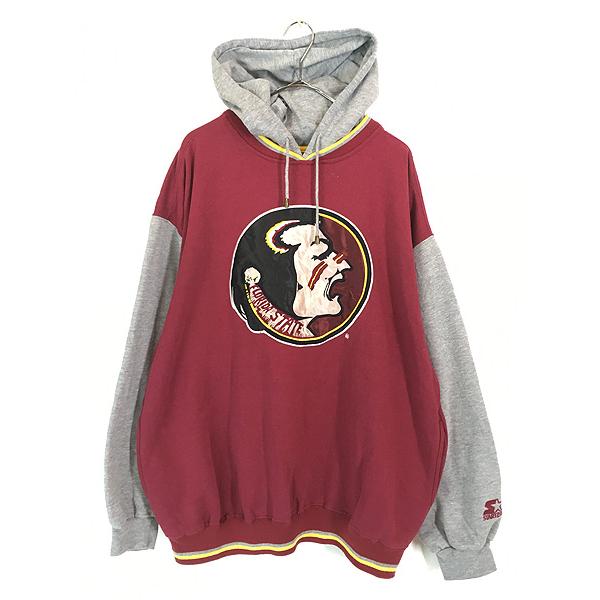 古着 90s STARTER Florida State カレッジ スウェット パーカー L 古着