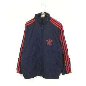 80s adidas アノラック ハーフジップ ナイロンジャケット 黒赤 古着 80s adidas 赤×黒×グレー 3カラー ハーフジップ プル