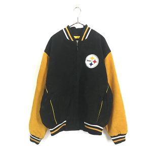 古着 NFL Pittsburgh Steelers スティーラーズ本革 オール スエード