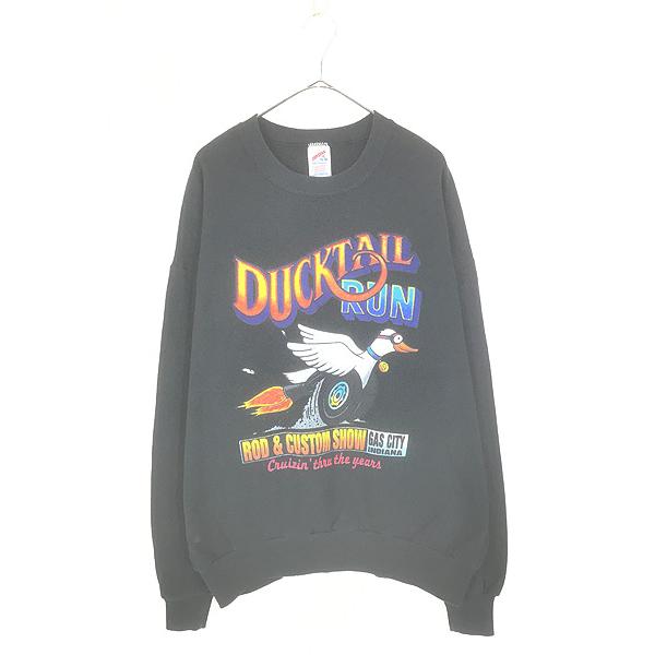 古着 90s DUCKTAIL RUN アヒル カスタム モーターサイクル アニマル ポップ アート...