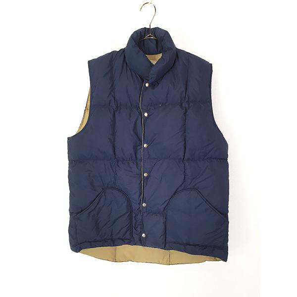古着 70s SIERRA DESIGNS パチポケ キルティング ダウン ベスト XL
