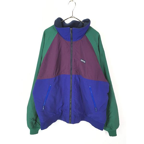 古着 90s LANDS' END 「Squall Jacket」 クレイジー パターン フリース ...