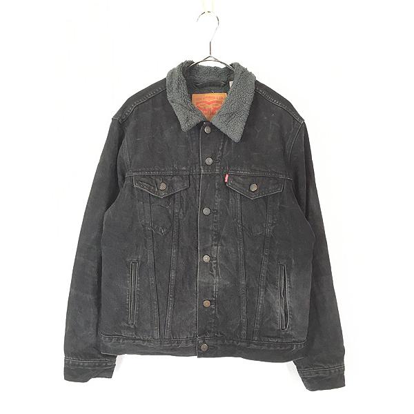 古着 Levi's 70598-0032 ボア フリース ライナー ブラック デニム トラッカー ジ...