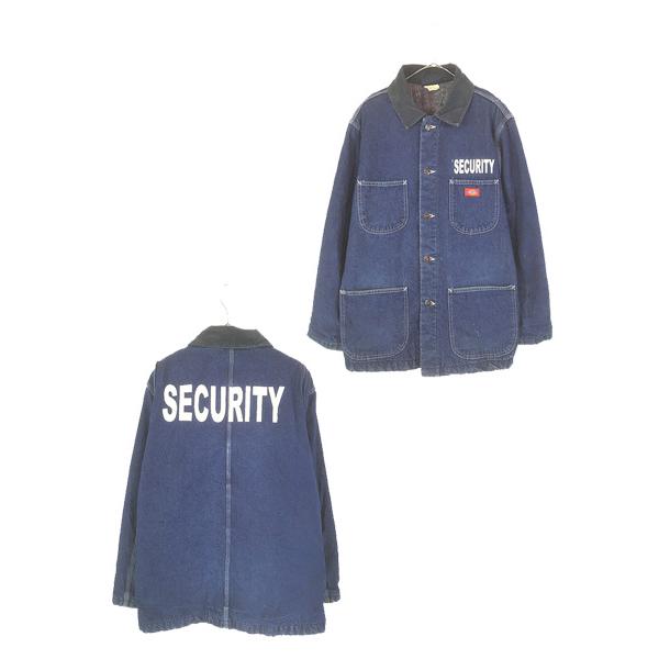 古着 80s Dickies ブランケット ライナー 「SECURITY」 濃紺 デニム ワーク カ...