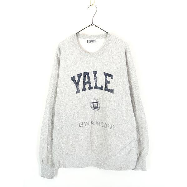 古着 90s USA製 Lee 「YALE」 3段 カレッジ プリント リバース タイプ ヘビー ス...