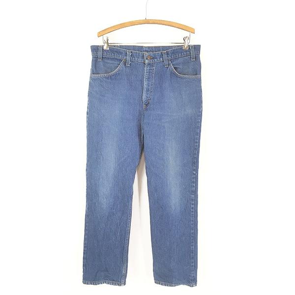 古着 80s USA製 Levi's 519-0217 濃紺 ブルー デニム パンツ ジーンズ スリ...
