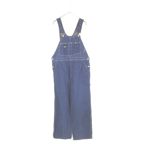 古着 50s USA製 Oshkosh B&apos;gosh 真紺 インディゴ デニム ワーク オーバーオー...