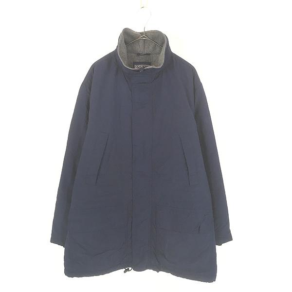 古着 90s LANDS' END フリース ライナー 比翼 ナイロン ミドル ジャケット M