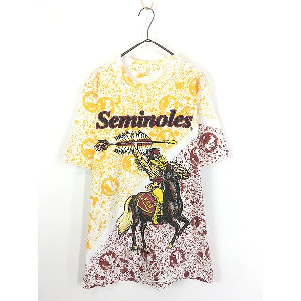 古着 90s USA製 Florida State Seminoles セミノールズ カレッジ マス...