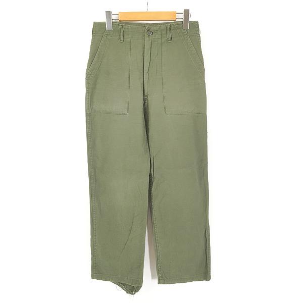 古着 60s 米軍 US ARMY Type1 100%コットンサテン ミリタリー ベイカー トラウ...