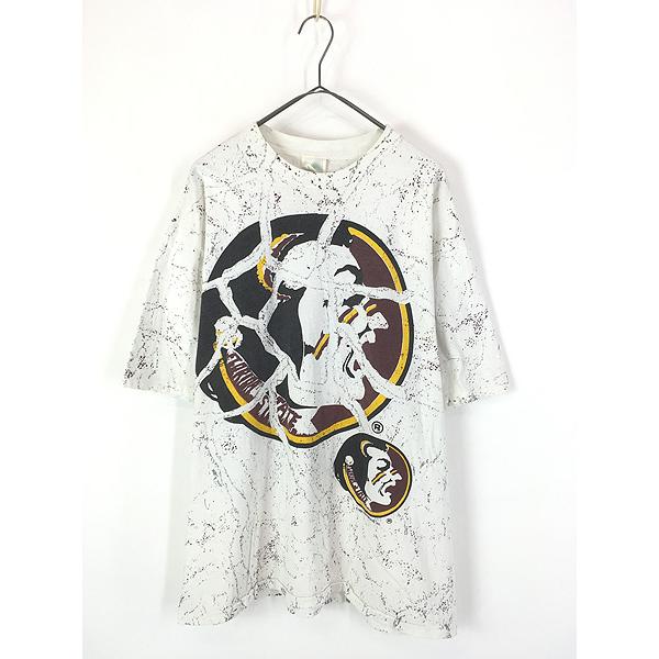 古着 90s Florida State Seminoles セミノールズ カレッジ オールオーバー...