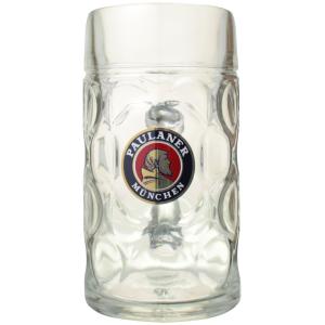 ＜レア物！＞　パウラナー ロゴ入り ビアジョッキ （大）1,000mlサイズ（高さ20cm×口径10cm）