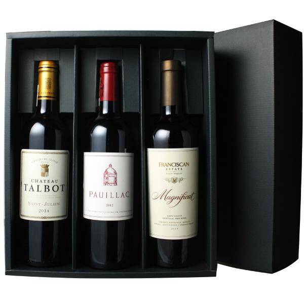 ボトル3本用ギフトボックス 黒箱 ※箱のみでのご注文は承れません。一緒にご注文頂いた商品の本数と、同...