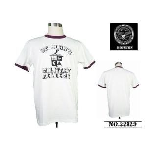 【送料無料 34%OFF】HOUSTON  ヒューストン   プリント リンガーTシャツ   「ST...