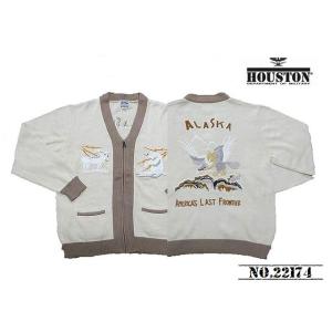 新品 HOUSTON ヒューストン スーベニア カーディガン アラスカ XL HOUSTON（ヒューストン） カーディガン ALASKA SOUVENIR KNIT CARDIGAN