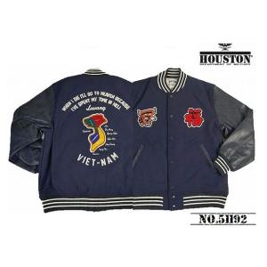 HOUSTON /ヒューストン　アワードジャケット　スタジャン　アメカジ　古着 HOUSTON(ヒューストン) NYLON AWARD JACKET [51262] DIXIE ナイロン