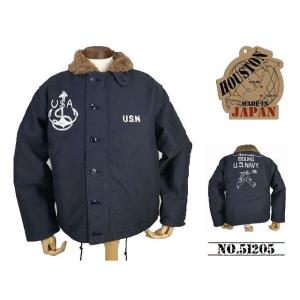 【送料無料 26%OFF】HOUSTON ヒューストン CUSTOM   N-1デッキジャケット   USED WASH　( U.S.NAVY ) 　日本製 　NO.51205 　NAVY_38｜dragon-agent