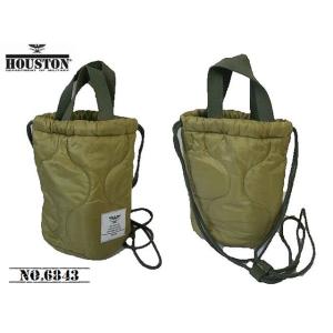 【送料無料 29%OFF】HOUSTON  ヒューストン   キルティング エフェクトバッグ          NO.6843    OLIVE DRAB｜dragon-agent