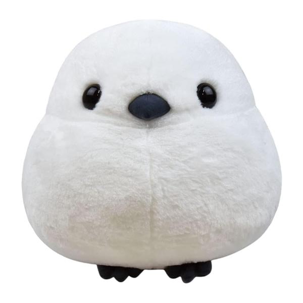 【即納】ふくふくシマエナガBIGシマちゃん 28cm アミューズ ぬいぐるみ かわいい ふくふく シマエナガ 鳥 小鳥 野鳥 ことり 動物  雪の妖精 北海道