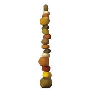 【即納】ココロの積み木 ストーン 石ころみたい 木製 脳トレ 頭の体操 つみき 知育玩具 子供 大人 バランス 集中力 ウッドブロック 天然木 木のおもちゃ｜Dragon Bee