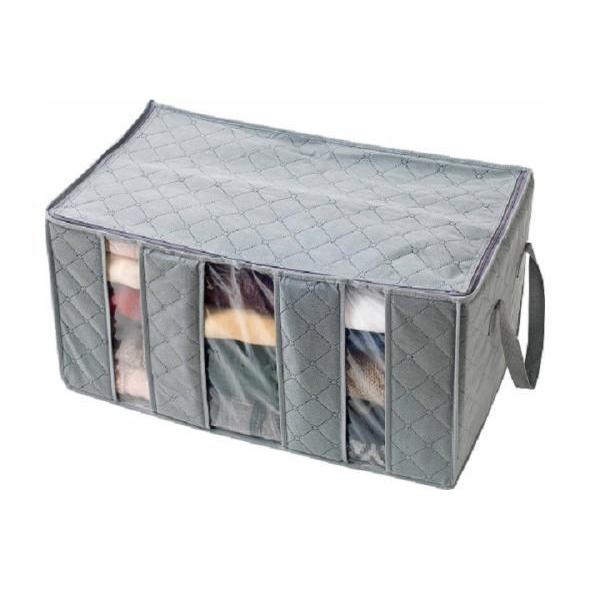 【即納】竹炭衣類整理袋 小 35×60×31cm コジット 軽い 大容量 中身が見える 窓付 竹炭 ...