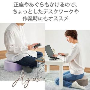 【即納】アグリ ラウンドクッション グレージュ...の詳細画像2