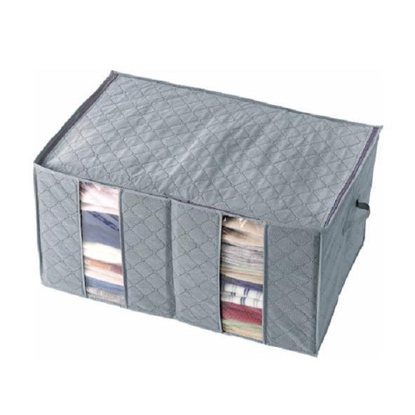 【即納】竹炭衣類整理袋 中 46×70×36cm コジット 軽い 大容量 中身が見える 窓付 竹炭 ...