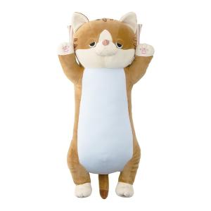 あすつく  プレミアムねむねむ クール ごろ寝クールピロウ ムギ 抱き枕 88603-36 ひんやり 夏 ねむねむ ぬいぐるみ ねこ 猫 ごろ寝  冷感 りぶはあと 正規品