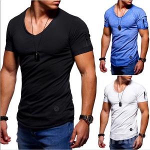 tシャツ メンズ 半袖 タイト おしゃれ 無地 vネック スリム 細身 ストリート ストリート系 メンズファッション 速乾 クルーネック
