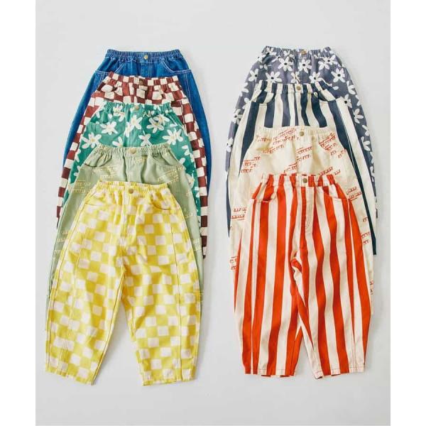 p.premier イロチ買いしたい 総柄ツイルバレルレッグパンツ ピードットプルミエ パンツ 長ズ...