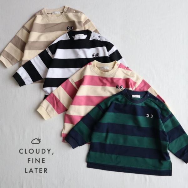 CLOUDY, FINE LATER KODOMOボーダー 厚手 ロンT ベビー 赤ちゃん キッズ ...