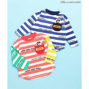 BIT'Z プラレールボーダー柄 長袖Tシャツ B406035 ビッツ ロンT 長そで ベビー キッズ 子供服　男の子 プラレール 電車