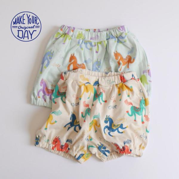 ベビー服 カラフルポニー総柄ベビーパンツ ベビーパンツ 男の子 女の子 M610407