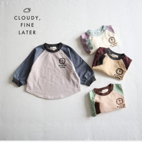 子供服 おやつタイムトレーナー CLOUDY,FINE LATER トレーナー 薄手 長袖 男の子 ...