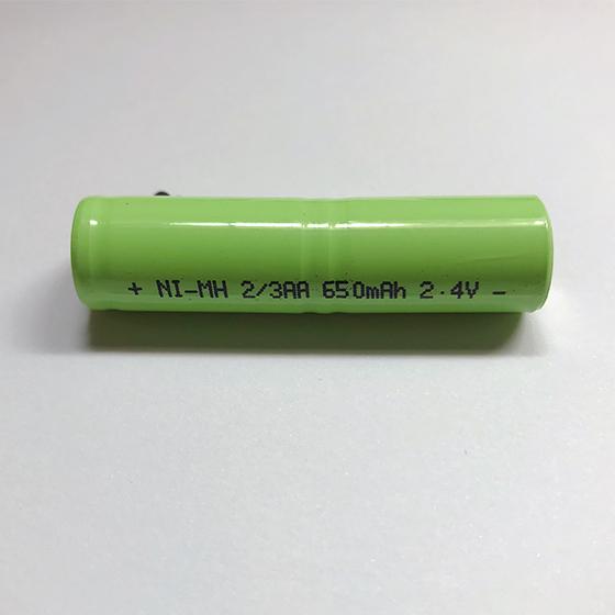 ニッケル水素電池　NiMH充電池　2.4V 2/3AAX2 650ｍAh 　電動歯ブラシ/電気髭剃り...