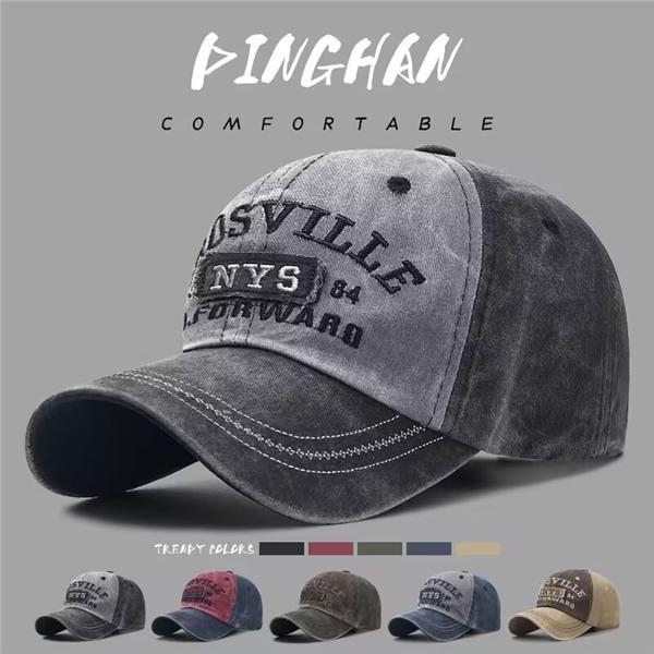 帽子 メンズ キャップ 野球帽 つば広 刺繍 ダメージ加工 欧米風 日よけ 男女兼用 涼しい アウト...