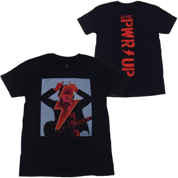 AC/DC・エーシーディーシー・ANGUS FINGER HORNS・Tシャツ・オフィシャルバンドT...
